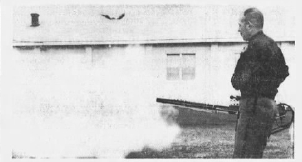 Sanford Police Officer Roy Williams shows off a fogger (Orlando Evening Star 1968).